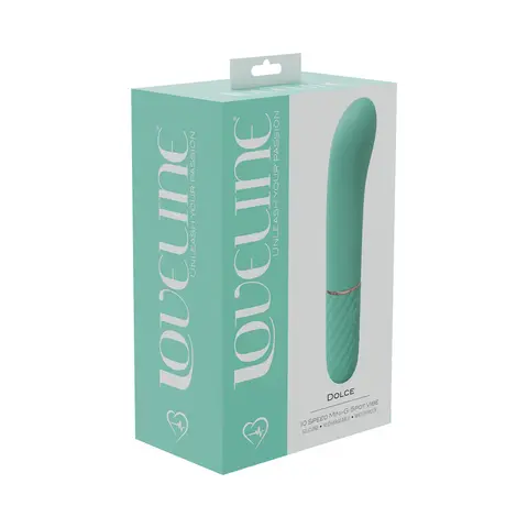 LoveLine Dolce 10 Speed Mini-G-Spot Vibe Silicone Rechargeable Waterproof in Green