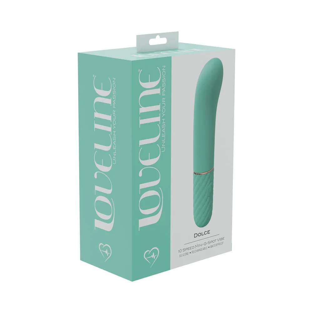 LoveLine Dolce 10 Speed Mini-G-Spot Vibe Silicone Rechargeable Waterproof in Green