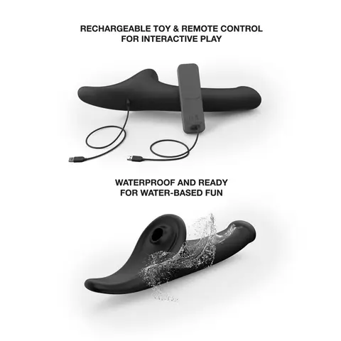 Strap-On-Me Multi Orgasm Dildo Medium in Black