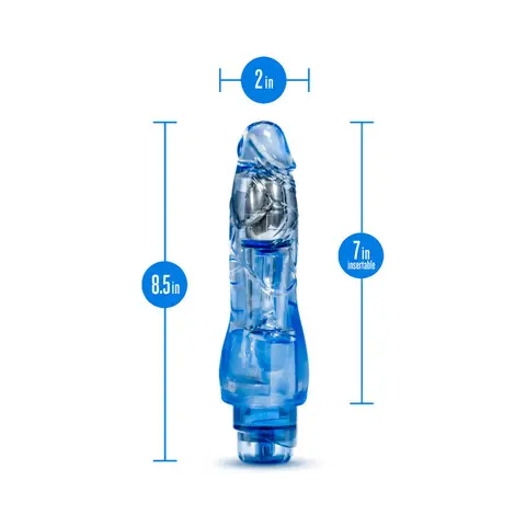 Naturally Yours Fantasy Vibe Realistic 8.5 in. Vibrating Dildo in Blue