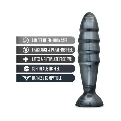 Jet Destructor 10.75 in. Anal Plug Carbon Metallic Black