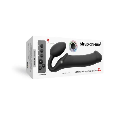 Strap-On-Me Vibrating Bendable Strapless Strap-On Black XLarge