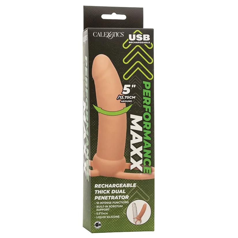 Performance Maxx Rechargeable Thick Dual Penetrator Ivory