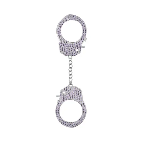 Ouch! Heavy-Duty Diamond Handcuffs in Purple
