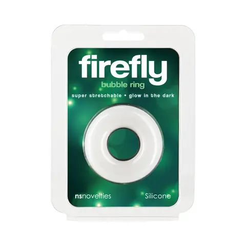 Firefly Bubble Ring Medium Glow-in-the-Dark Cock Ring White