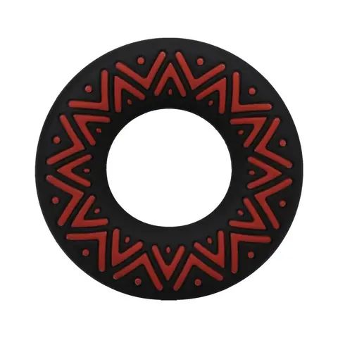 Polynesian Pleasures Hula Loops Silicone Tribal C-Ring 25mm Red/Black