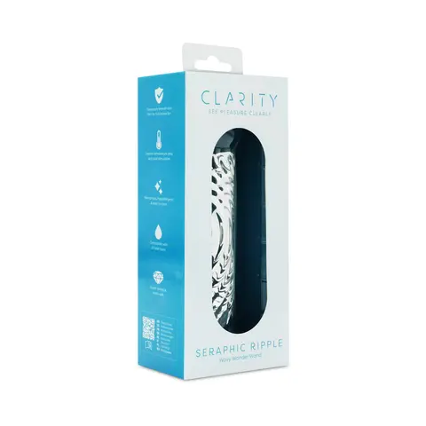 Clarity Seraphic Ripple Glass Dildo