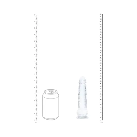 Realrock Crystal Clear LED Touch Dong 6 in. Translucent