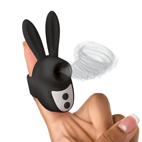 Shegasm Sucky Bunny Clit Stimulator in Black