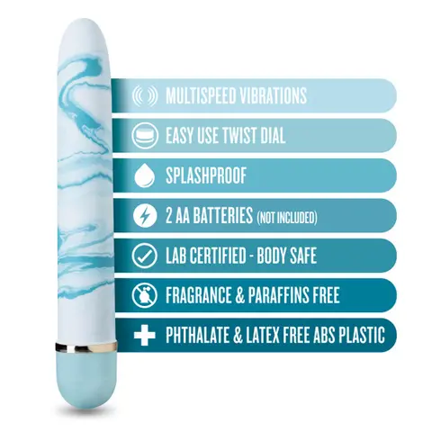 The Collection Blueberry Haze Slimline Vibrator Blue