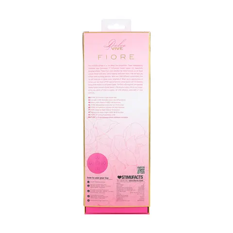 VIVE Fiore Rechargeable G-Spot Air Wave and Tapping Flared Clit Stimulator in Pink
