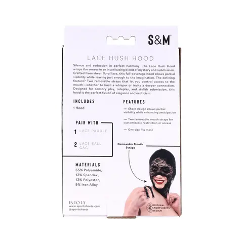Sportsheets Sex & Mischief Lace Hush Hood