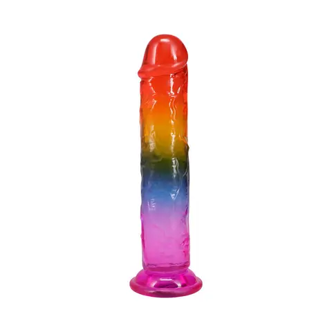 Crystal Jellies 7.5 in. Dong in Rainbow