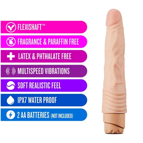 Dr. Skin Cock Vibe 2 Realistic 9 in. Vibrating Dildo Beige
