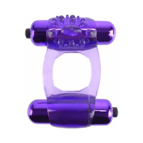 Fantasy C-Ringz Duo-Vibrating Super Ring With Dual Bullets in Purple