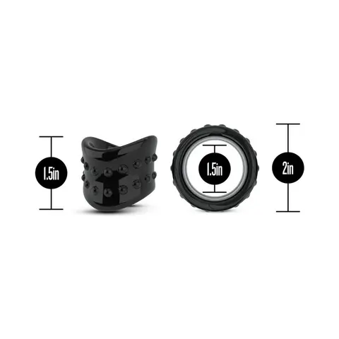 Stay Hard Beef Ball Stretcher X Long 1.5 in. Black