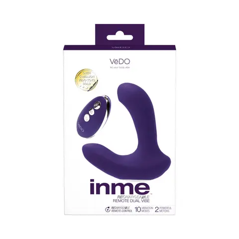 VeDO Inme Rechargeable Dual Vibe with Remote in Purple