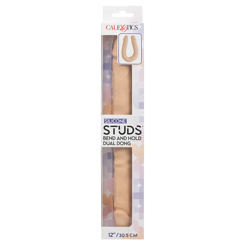 Silicone Studs Bend and Hold Dual Dong Ivory 12 in.