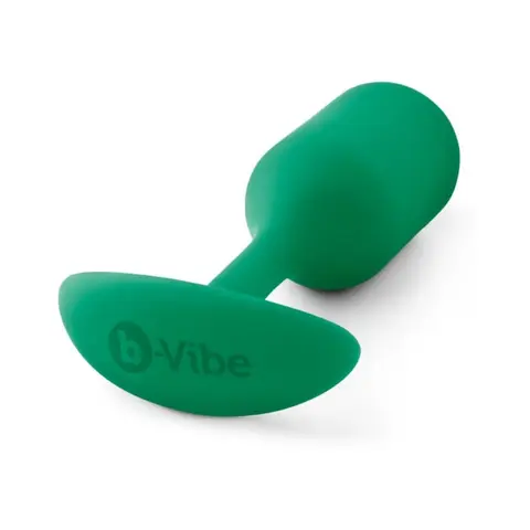 b-Vibe Snug Plug 2 Weighted Silicone Anal Plug in Green