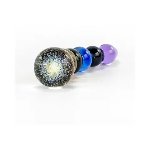Crystal Delights Rainbow Bubble Dildo with Dichrioic Bulb