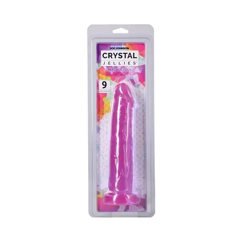 Crystal Jellies Realistic Cock 9 in. in Purple