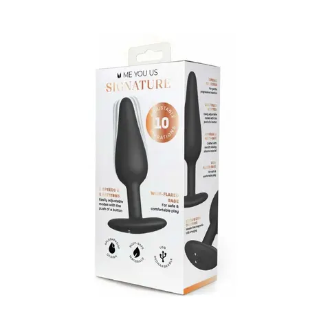 Me You Us Signature The Vibrating Plug in Black