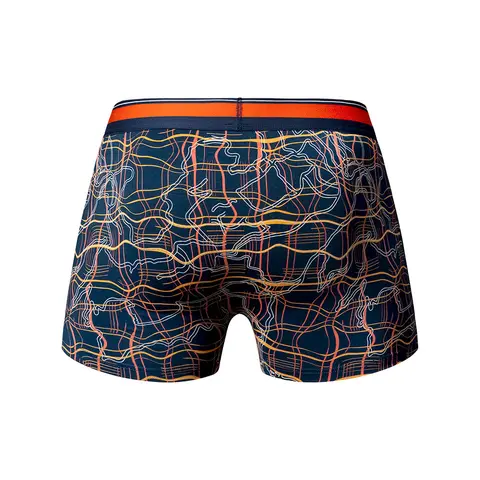 Male Power Soo Cumfy Boxer Brief Navy/Orange L