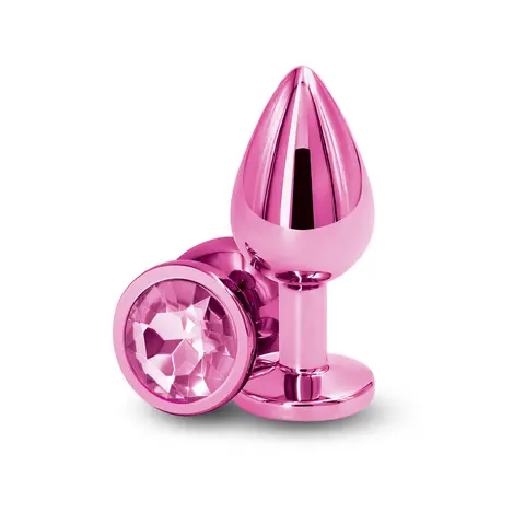 Rear Assets Metal Anal Plug Medium in Pink