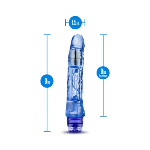 Naturally Yours Mambo Vibe Realistic 9 in. Vibrating Dildo in Blue