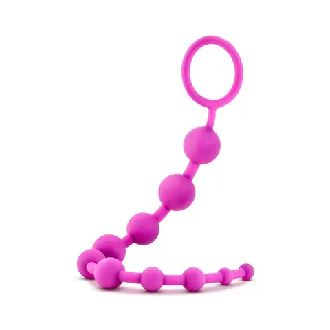 Luxe Silicone 10 Beads for Anal Play in Pink