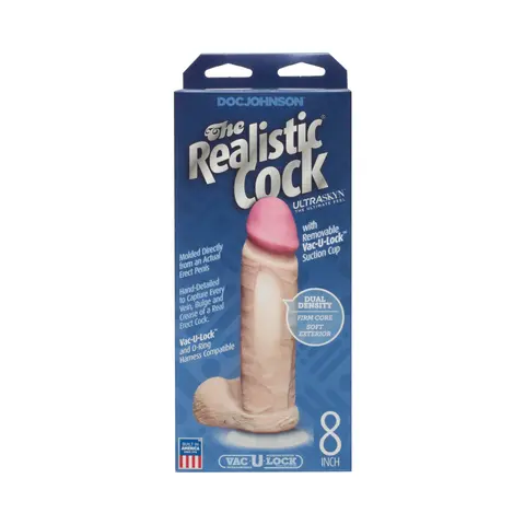 The Realistic Cock - UR3 - 8 Inch in White