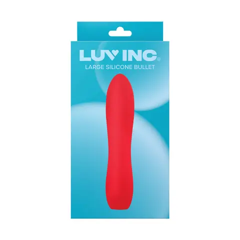Luv Inc Lb72 Large Silicone Bullet Rechargeable Vibrator Red