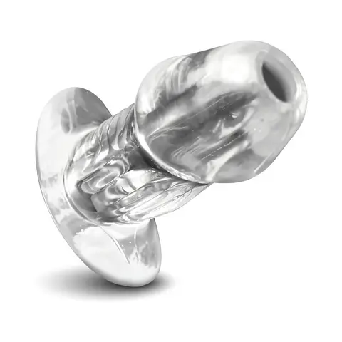 Master Series Dicked Clear Hollow Anal Plug Medium