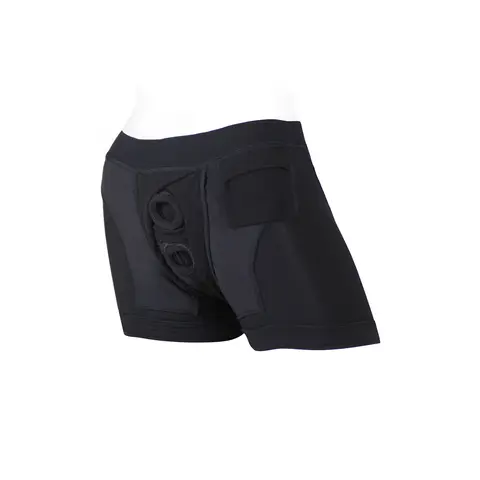 SpareParts Tomboii Rayon Boxer Briefs Harness Black Size M