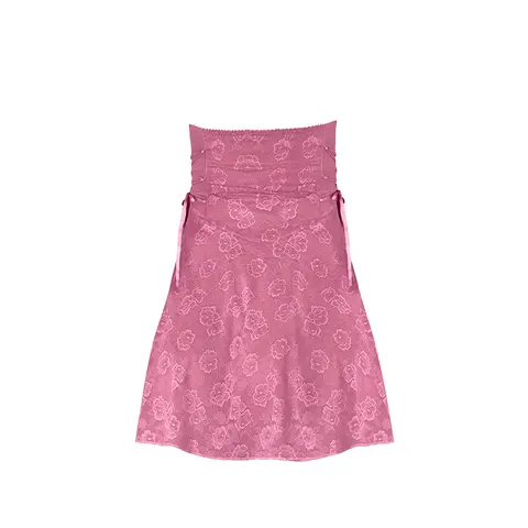 Magic Silk Wisteria Mist Halter Babydoll & G-Set Pink Queen Size