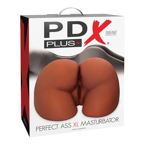 PDX Plus Perfect Ass XL Dual Entry Masturbator in Brown