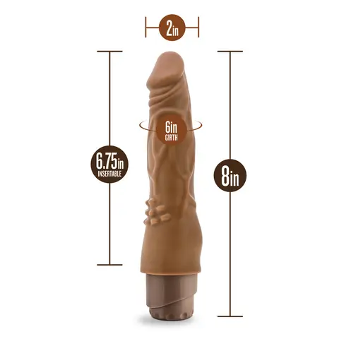 Dr. Skin Cock Vibe 4 Realistic 8 in. Vibrating Dildo in Tan