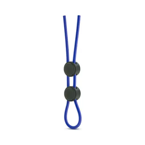Stay Hard Silicone Double Loop Lasso/Bolo Cockring in Blue