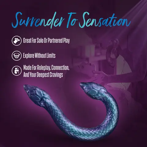 Temptasia Twin Python Double Headed Snake Dildo Dark Milennia