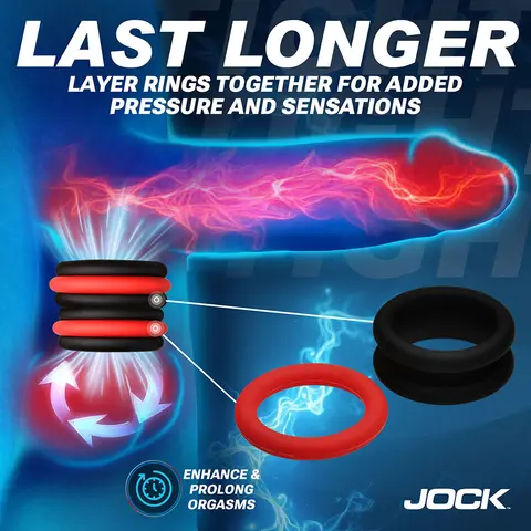 JOCK Enhancers Set of 3 - 2-in-1 Silicone C-Rings