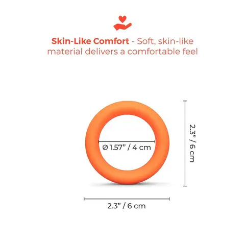 b-Vibe Snug Ring 40mm Snug Fit Silicone C-Ring in Orange