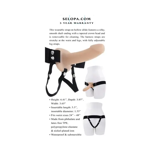 Selopa Our First Hollow Strap-On in Light