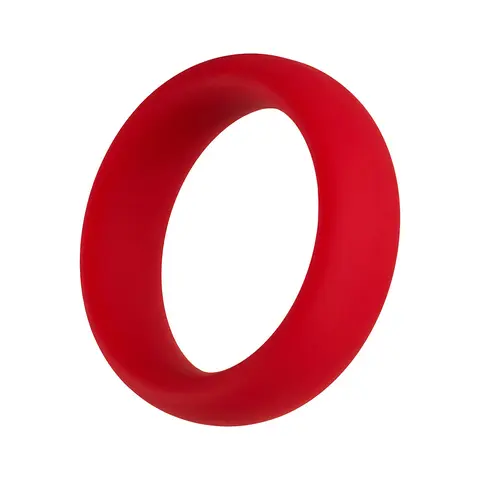 Forto F-64 Wide Liquid Silicone Cockring Medium in Red