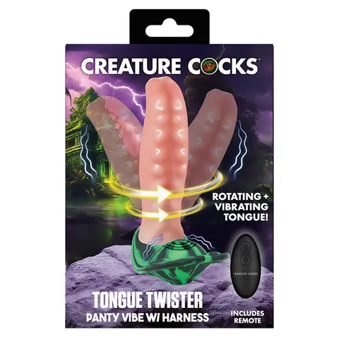 Creature Cocks Tongue Lasher Panty Vibe with Harness