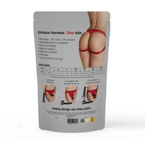 Strap-On-Me Harness Lingerie Unique One Size in Red
