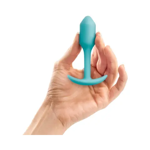 B-Vibe Snug Plug 1 Weighted Silicone Anal Plug in Mint