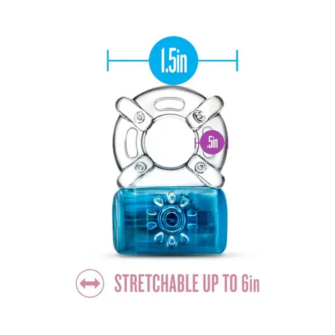 Play with Me Pleaser Rechargeable Vibrating C-Ring in Blue