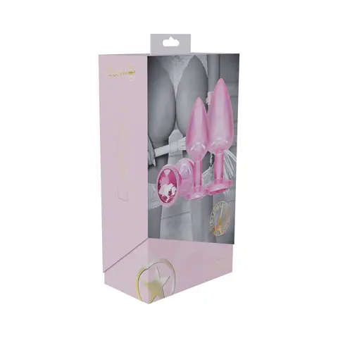 Ouch! International Paris Collection Metal Anal Plug Set in Pink