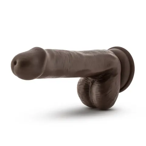 Dr. Skin Silicone Dr. Daniel 6.5 in. Posable Dildo with Balls in Brown