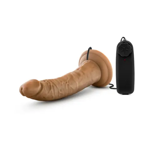 Dr. Skin Dr. Dave Realistic 7 in. Vibrating Dildo in Tan